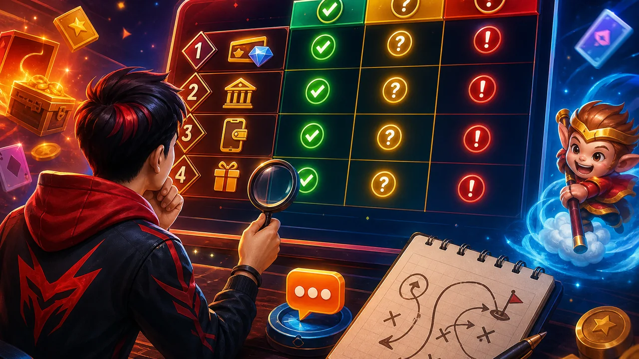 Bảng quyết định bốn bước: cách kiểm tra phương thức nạp rút qh88 cho người mới